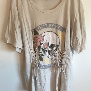 Express corset style t-shirt